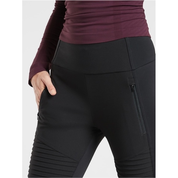 NWT Athleta Headlands Hybrid Moto Tight Black - Picture 3 of 6